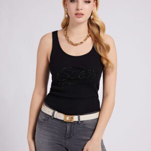 Guess dámský černý top - XS (JBLK)