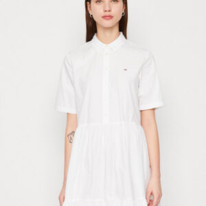 Tommy Jeans dámské bílé šaty - XS (YBR)