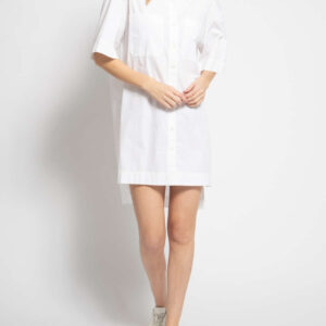Calvin Klein bílé košilové šaty - XS (YAF)