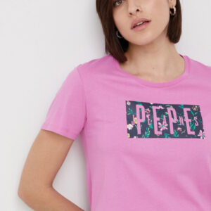 Pepe Jeans dámské růžové tričko Patsy - XS (363)