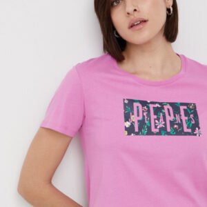 Pepe Jeans dámské růžové tričko Patsy - S (363)