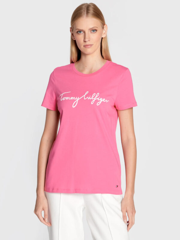 Tommy Hilfiger dámské růžové tričko - XS (TPQ)