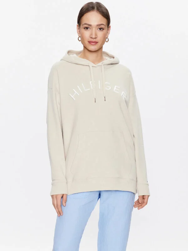 Tommy Hilfiger dámská béžová mikina - XL (RBS)