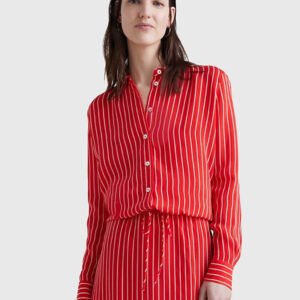 Tommy Hilfiger dámská červená halenka - 40 (0EX)