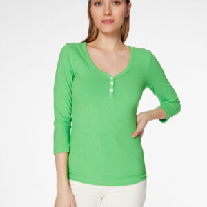 Tommy Hilfiger dámské zelené tričko  - L (LWY)