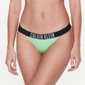 Calvin Klein dámské zelené plavky spodní díl - XS (LX0)