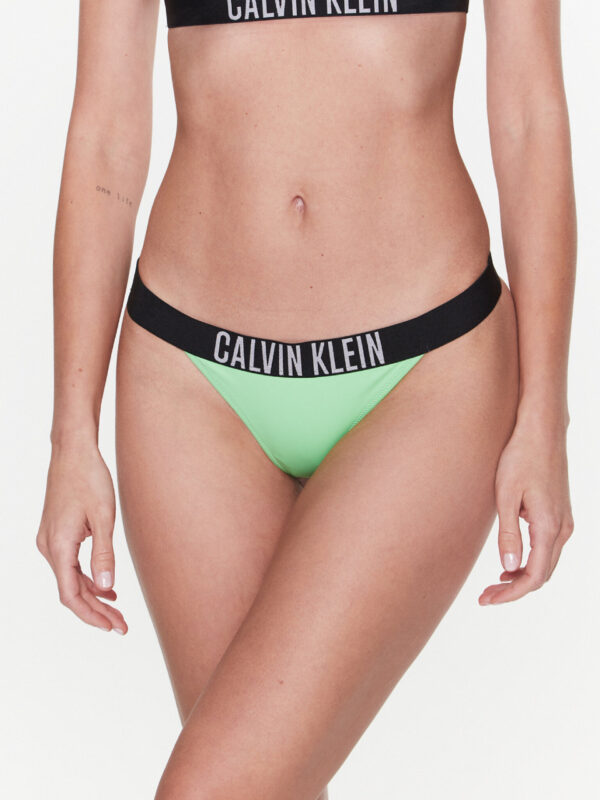 Calvin Klein dámské zelené plavky spodní díl - XS (LX0)