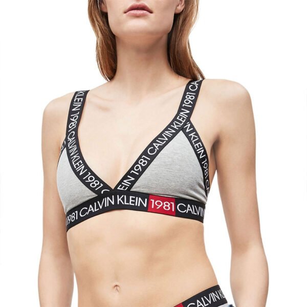 Calvin Klein dámská šedá sportovní podprsenka  - M (020)