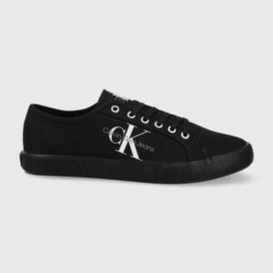 Calvin Klein pánské černé plátěné tenisky ESSENTIAL VULCANIZED 1 - 46 (0GL)