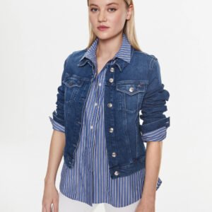 Tommy Hilfiger dámská modrá džínová bunda - 36 (1A6)