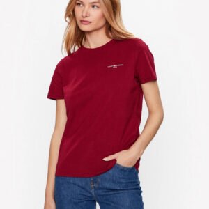 Tommy Hilfiger dámské vínové tričko - XS (XJS)