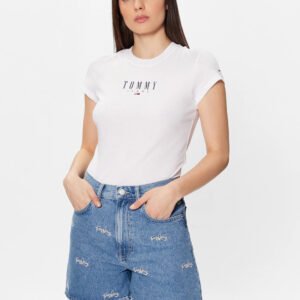 Tommy Jeans dámské bílé triko - XS (YBR)