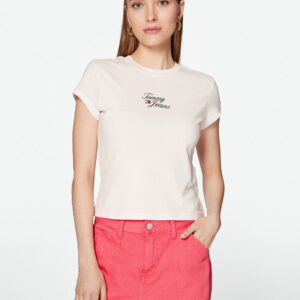 Tommy Jeans dámské světle růžové tričko - XS (TJ9)