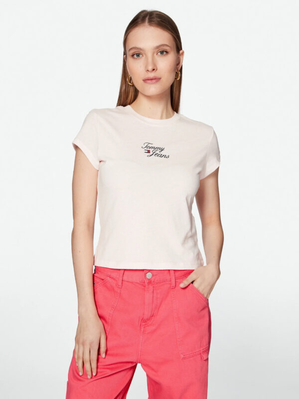 Tommy Jeans dámské světle růžové tričko - XS (TJ9)