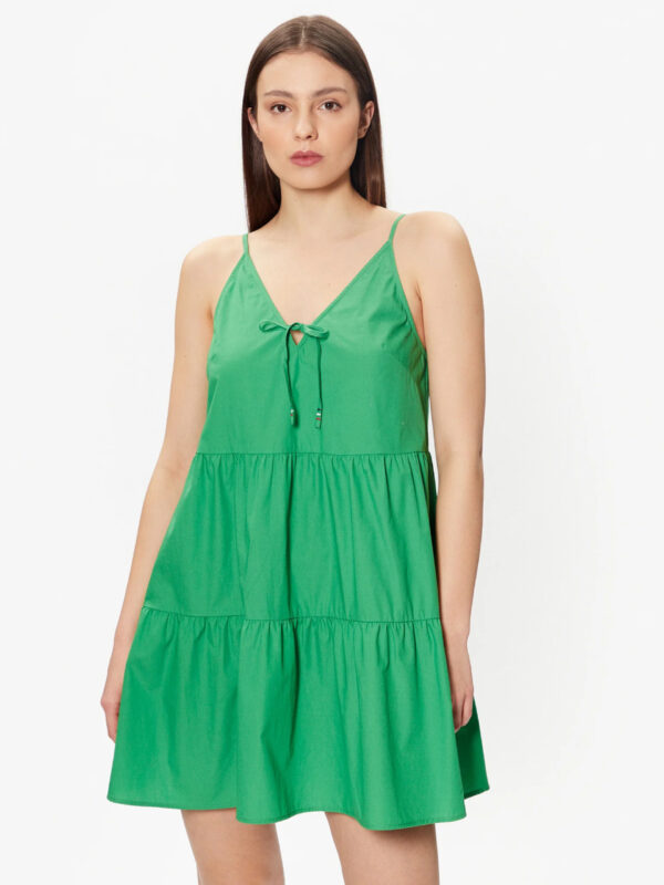 Tommy Jeans dámské zelené šaty - XS (LY3)