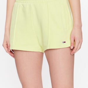 Tommy Jeans dámské žlutozelené šortky - S (MSA)