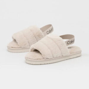Calvin Klein dámské smetanové papuče - 41 (ACF)