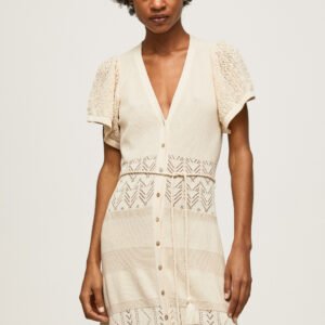 Pepe Jeans dámské béžové  FAYE  šaty - XS (825)