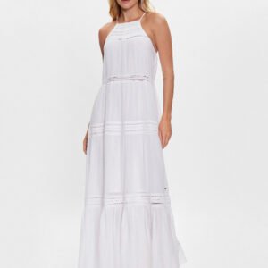 Pepe Jeans dámské bílé maxi šaty - XS (800)