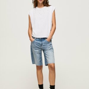 Pepe Jeans dámské bíle triko  MORGANA s cvoky - XS (800)