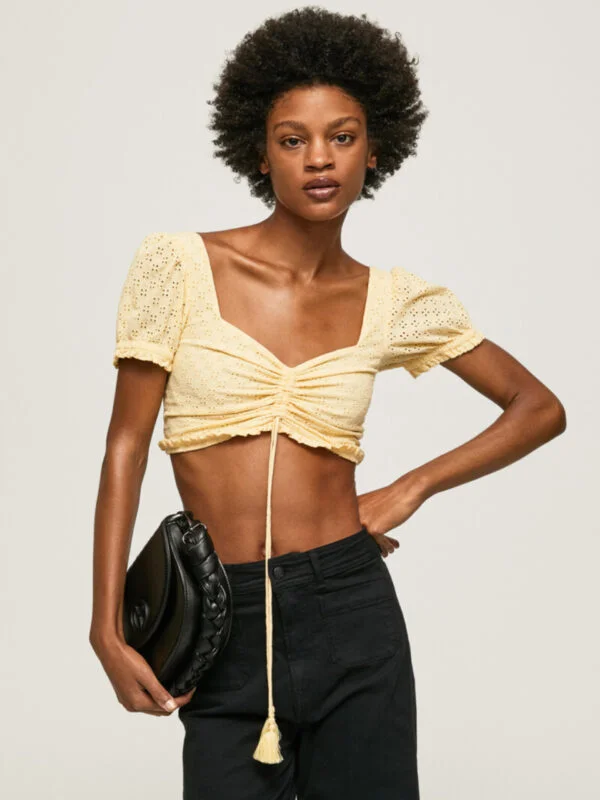 Pepe Jeans dámský žlutý top - XS (039)