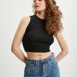 Guess dámský černý top - XS (JBLK)