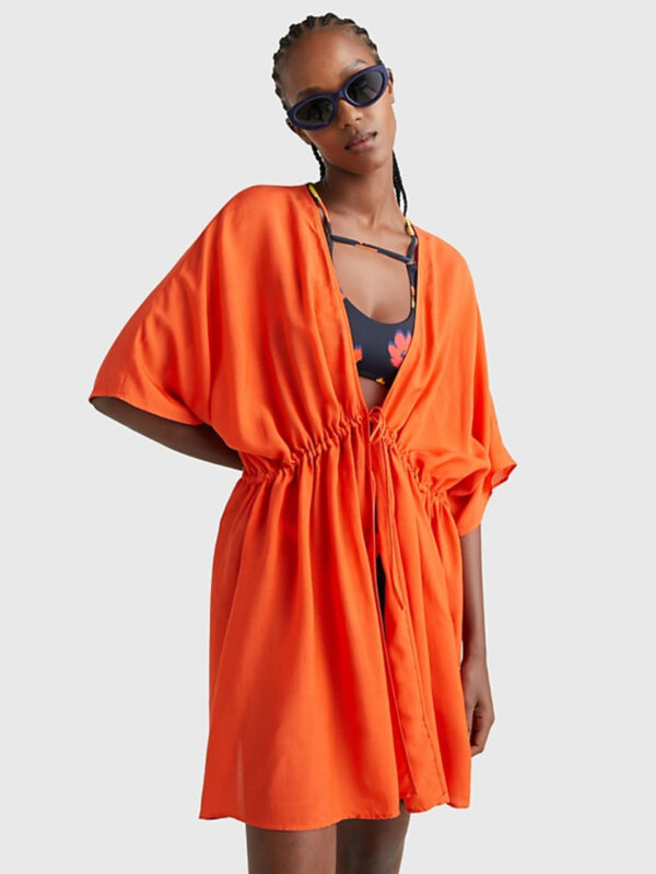 Tommy Hilfiger dámské oranžové plážové šaty  - XL (SNX)