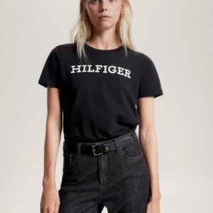 Tommy Hilfiger dámské černé tričko - XL (BDS)