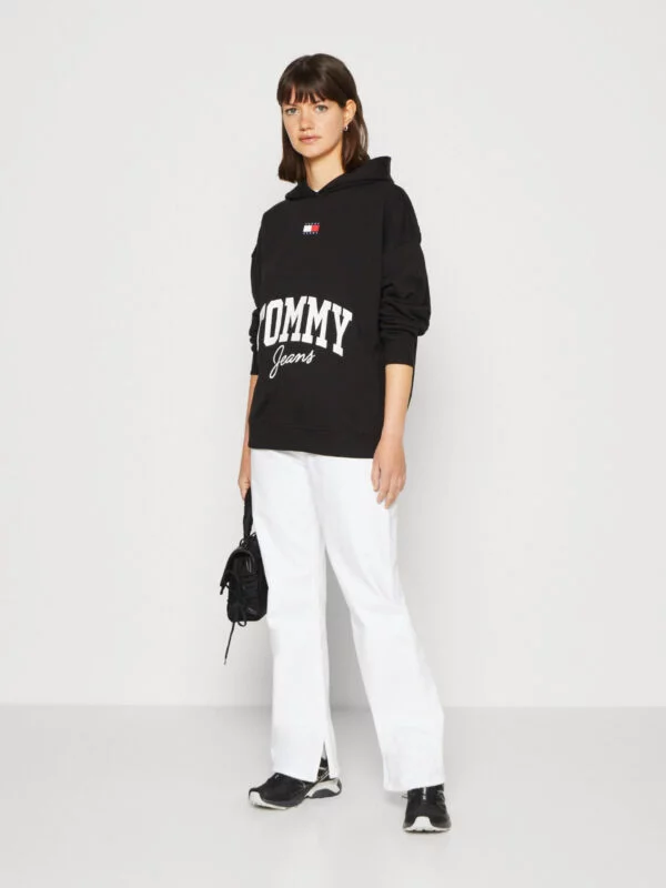 Tommy Jeans dámská černá mikina  - S (BDS)