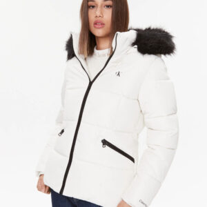 Calvin Klein dámská bílá bunda - XS (YBI)