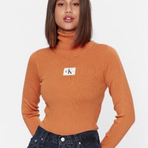 Calvin Klein dámský oranžový rolák - XS (SEC)