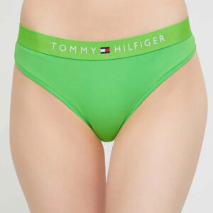 Tommy Hilfiger dámská zelená tanga - XS (LWY)