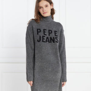 Pepe Jeans dámské šedé šaty DENISSE s potiskem - XS (963)