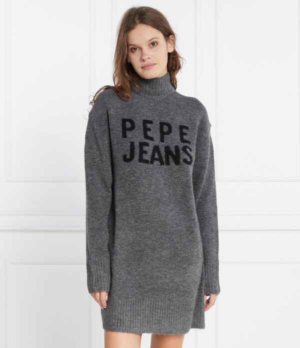 Pepe Jeans dámské šedé šaty DENISSE s potiskem - M (963)