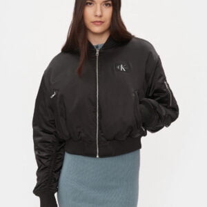 Calvin Klein dámský saténový černý bomber - S (BEH)