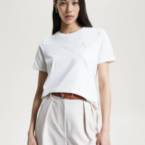 Tommy Hilfiger dámské bílé tričko - XS (YBH)