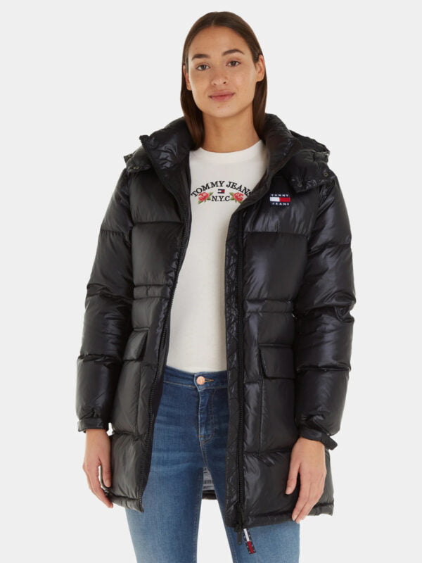 Tommy Jeans dámská černá bunda - XS (BDS)