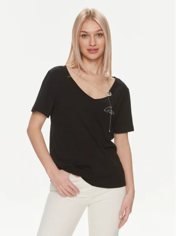 Guess dámské tričko černé - L (JBLK)