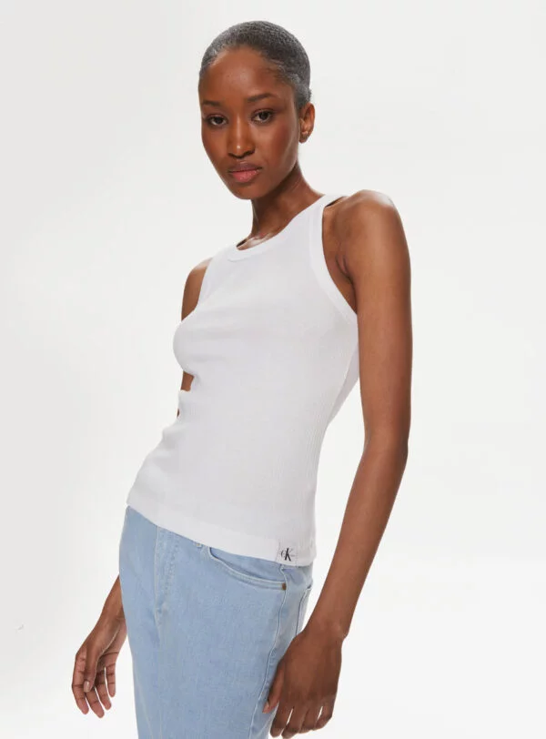 Calvin Klein dámské bílé tílko - L (YAF)