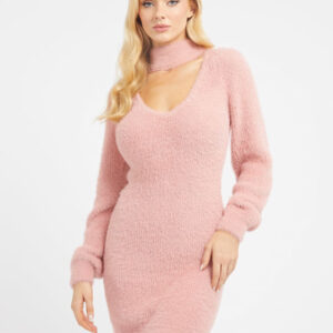 Guess dámské růžové pletené šaty - XS (F6M0)