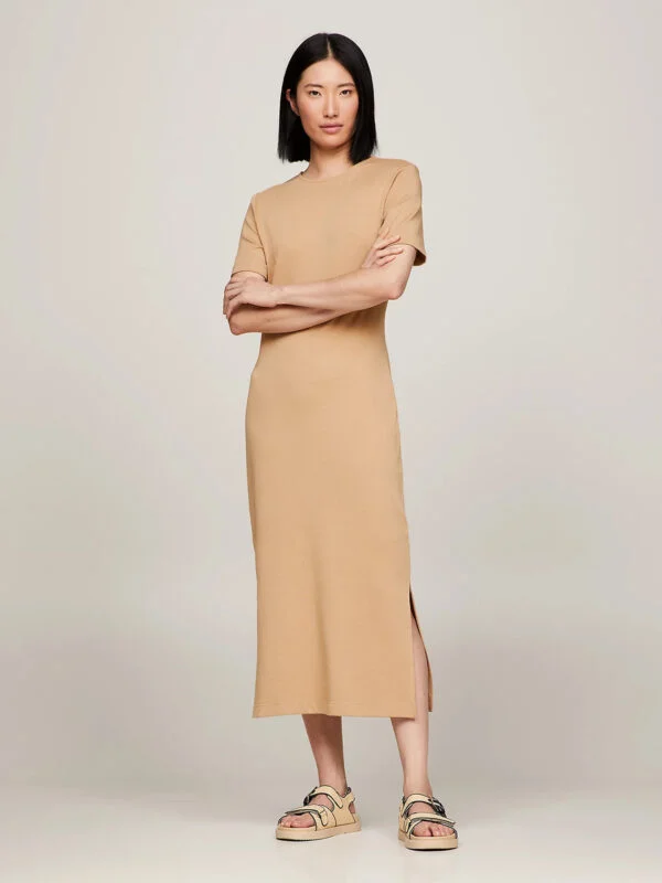 Tommy Hilfiger dámské béžové šaty - XS (RBL)