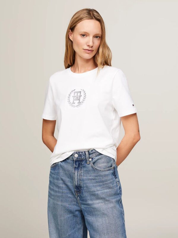 Tommy Hilfiger dámské bílé tričko - XS (YCF)