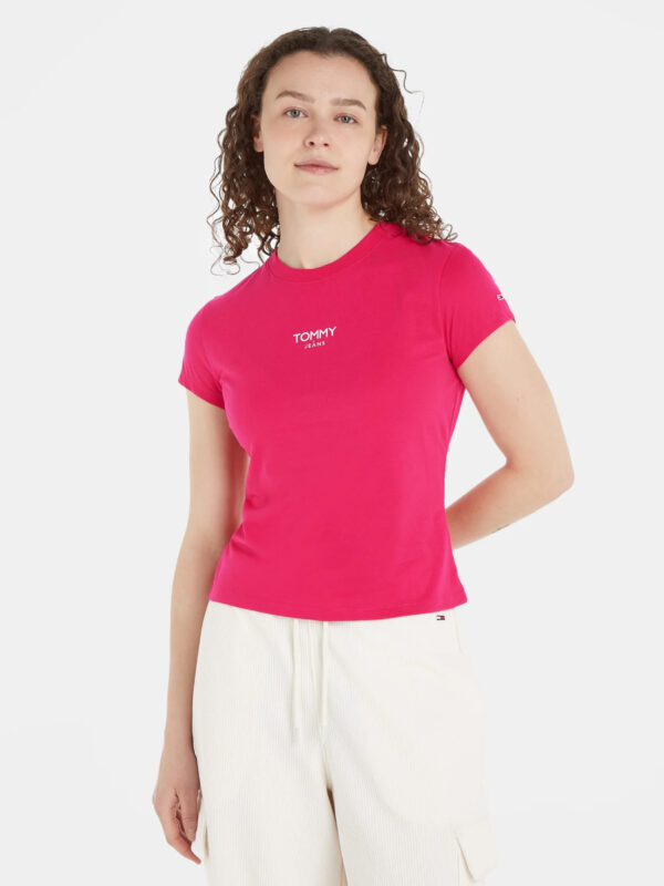 Tommy Jeans dámské růžové tričko - S (TSA)