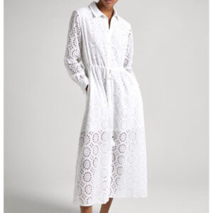 Pepe Jeans dámské bílé šaty ETHEL - XS (800)
