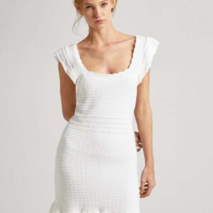 Pepe Jeans dámské bílé šaty GESA - XS (800)