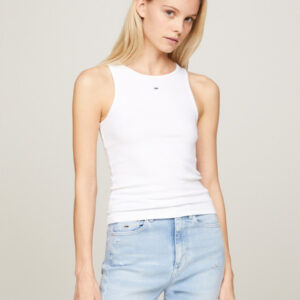 Tommy Jeans dámský bílý top - XS (YBR)