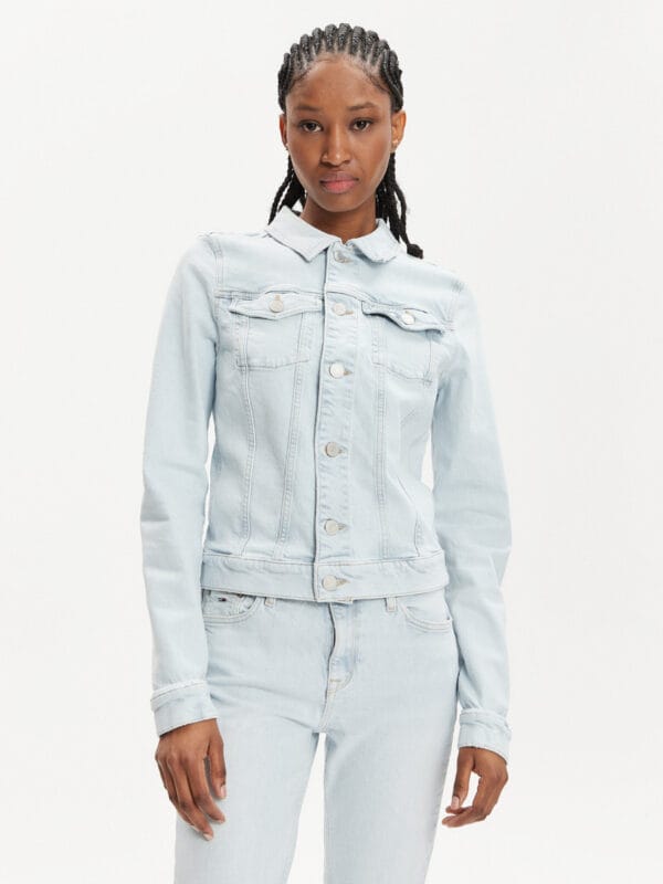 Tommy Jeans dámská džínová bunda - S (1AB)
