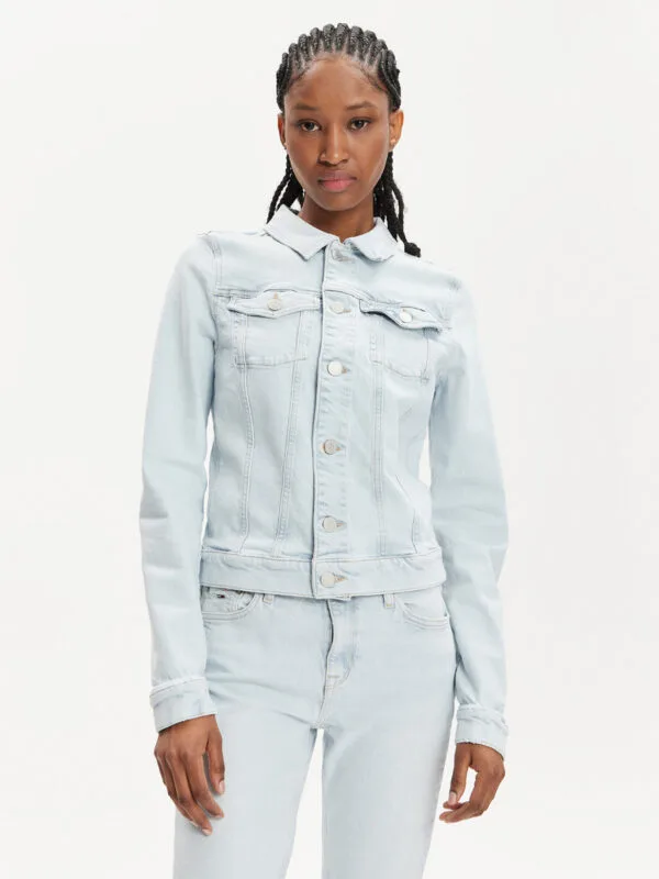 Tommy Jeans dámská džínová bunda - S (1AB)
