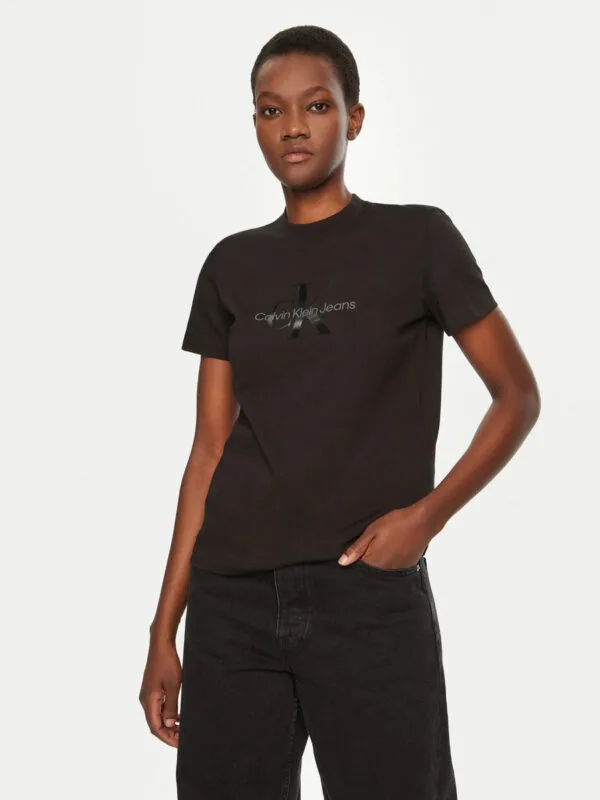 Calvin Klein dámské černé tričko - L (BEH)
