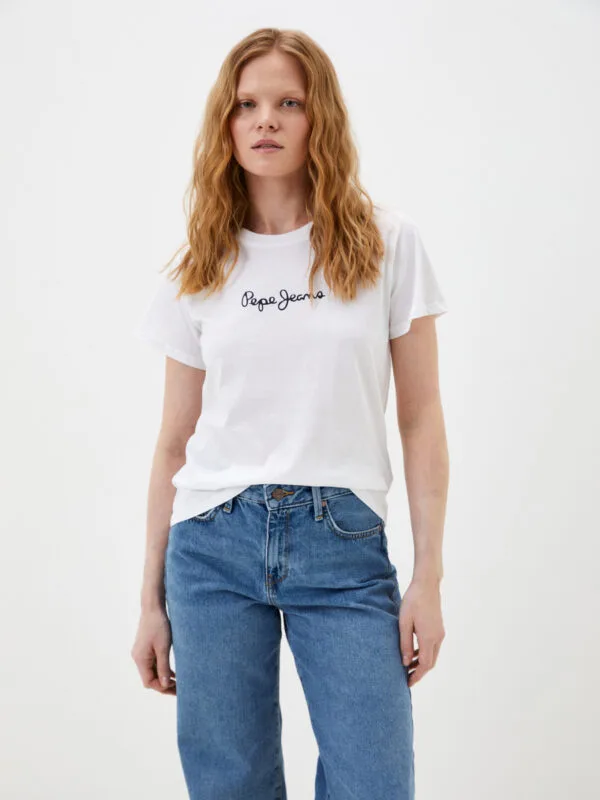 Pepe Jeans dámské bílé tričko Lorette - S (800)